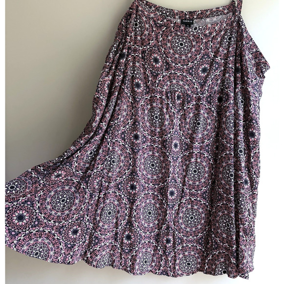 Torrid Medallion Print Babydoll Mini Dress Strappy Swing Tunic Boho Plus Size 5X - Picture 7 of 15